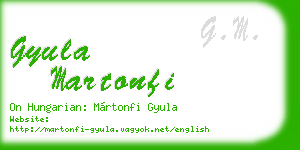 gyula martonfi business card
